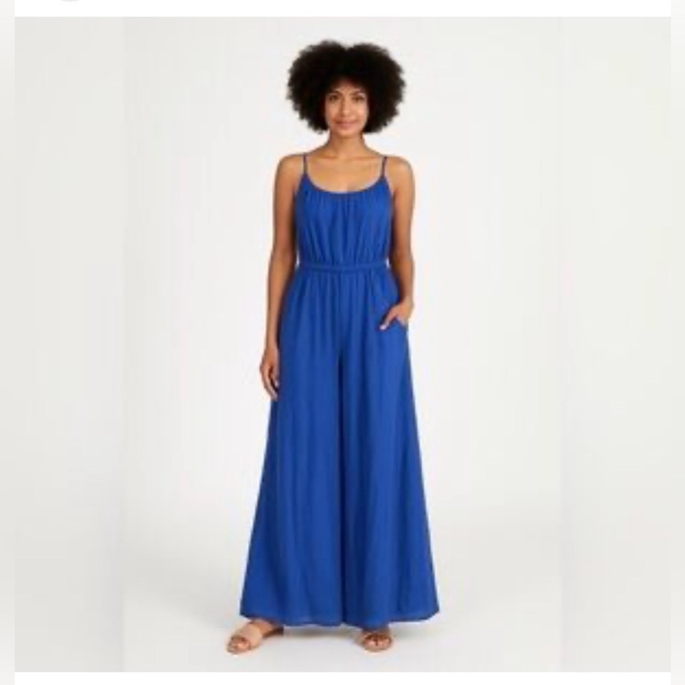 Haute Hippie Style Royal Blue Woman’s Medium One Piece Spaghetti Strap Jumpsuit